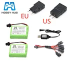 Никель-металлогидридный аккумулятор 3,6 в 3000 мАч + зарядное устройство USB для радиоуправляемых автомобилей, роботов, танков, поезда, пистолета, лодок AA 3,6 В 2400 мАч, перезаряжаемый аккумулятор 2 шт.
