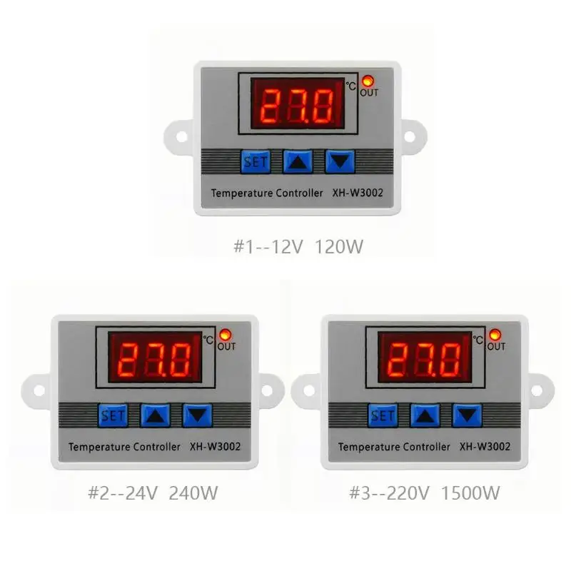

12/24/220V Professional Digital LED Temperature Controller 10A Thermostat Regulator Module W3002