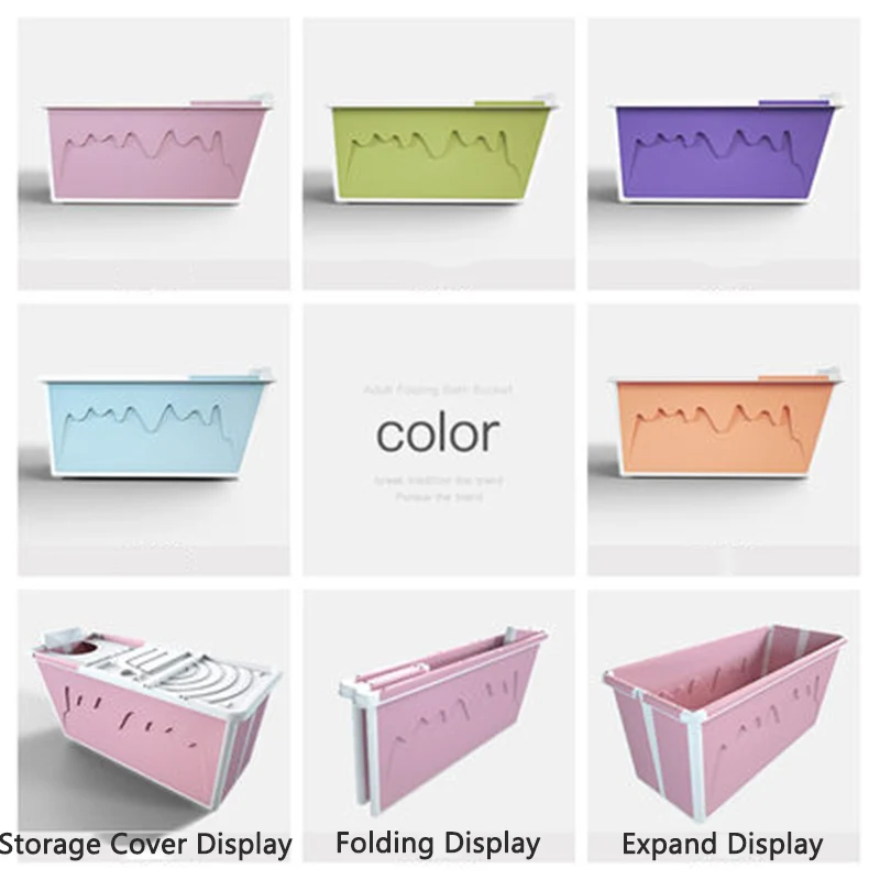 

Adult Bathtub Portable with Adult Shower Seat Collapsible Bathtub Baby Swimming Bath Household Large Tub Folding Shower Tray