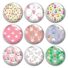 Стеклянные кабошоны ручной работы, с плоской спинкой, с изображением кролика, весенний, фурнитура для аксессуаров