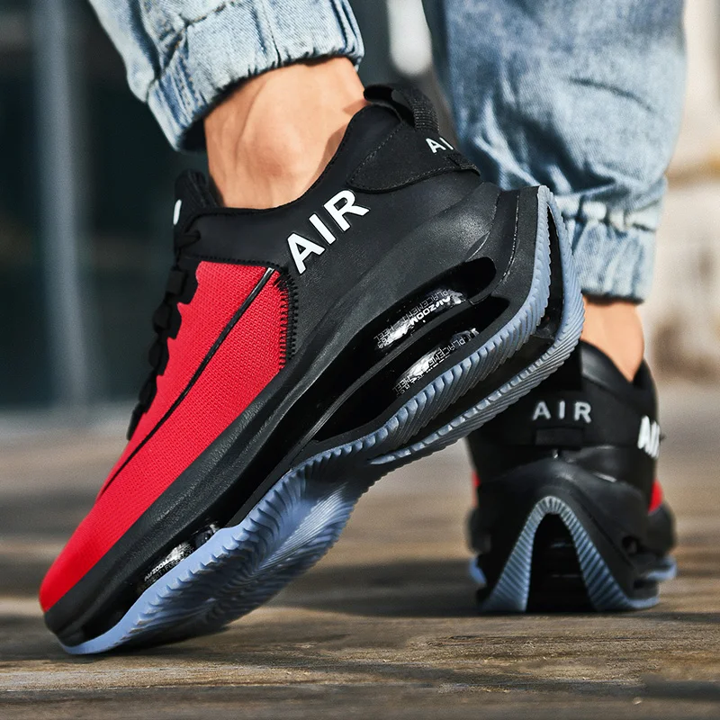 

Men's Air Cushioning Sport Running Shoes Max Sole Breathable Mesh Jogging Tennis Sneakers Lace-up Athletic Training Sport Shoes