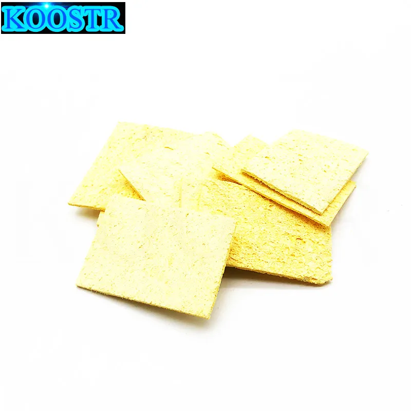 10 шт. желтая Чистящая губка для прочного электрического сварочного паяльника |