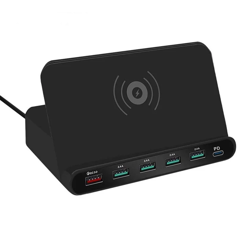 Tongdaytech 60 Вт Qi Беспроводное зарядное устройство для Iphone 11 X XS MAX Мульти USB Cargador Quick Charge 3,0 быстрое зарядное устройство для samsung S9 S8