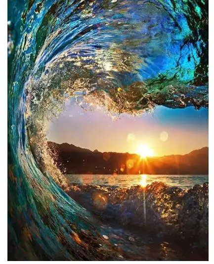 Набор для рисования по номерам Волна заката взрослых|Картины номерам| |