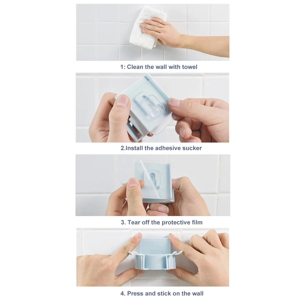 Пластиковый держатель для зубных щеток и зубной пасты 3 цвета 1 шт.|Держатели