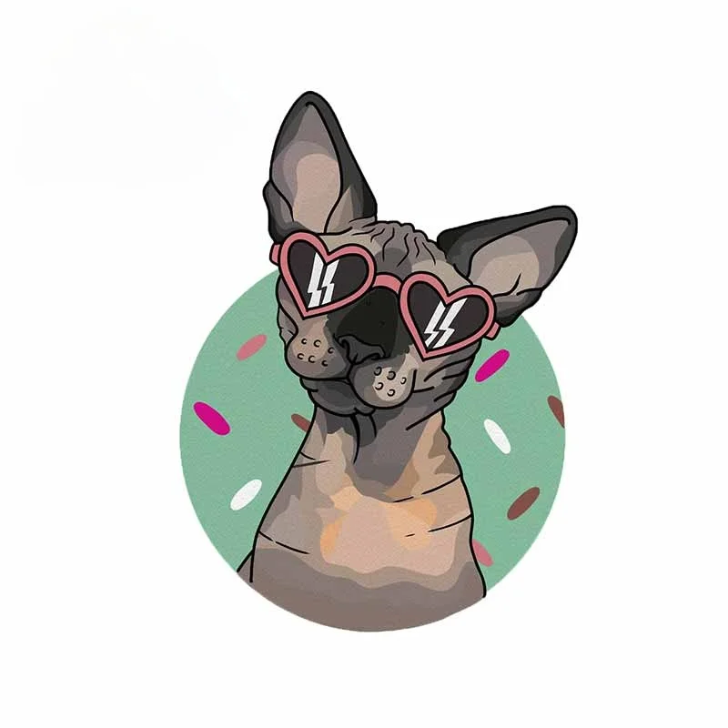 

Cartoon Funny Sunglasses Dog Personality Car Stickers Windshield Decal for Motorcycle Refrigerator Vinyl High Quality Kk13*10cm