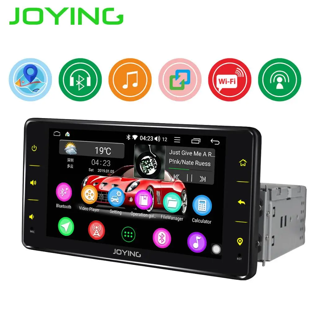 Only unit JOYING one din автомагнитола Android 8,1 стерео 6,2 дюймов головное устройство универсальное 1 ГБ ОЗУ 16 Гб ПЗУ gps навигация Авторадио аудио плеер - Цвет: Only unit