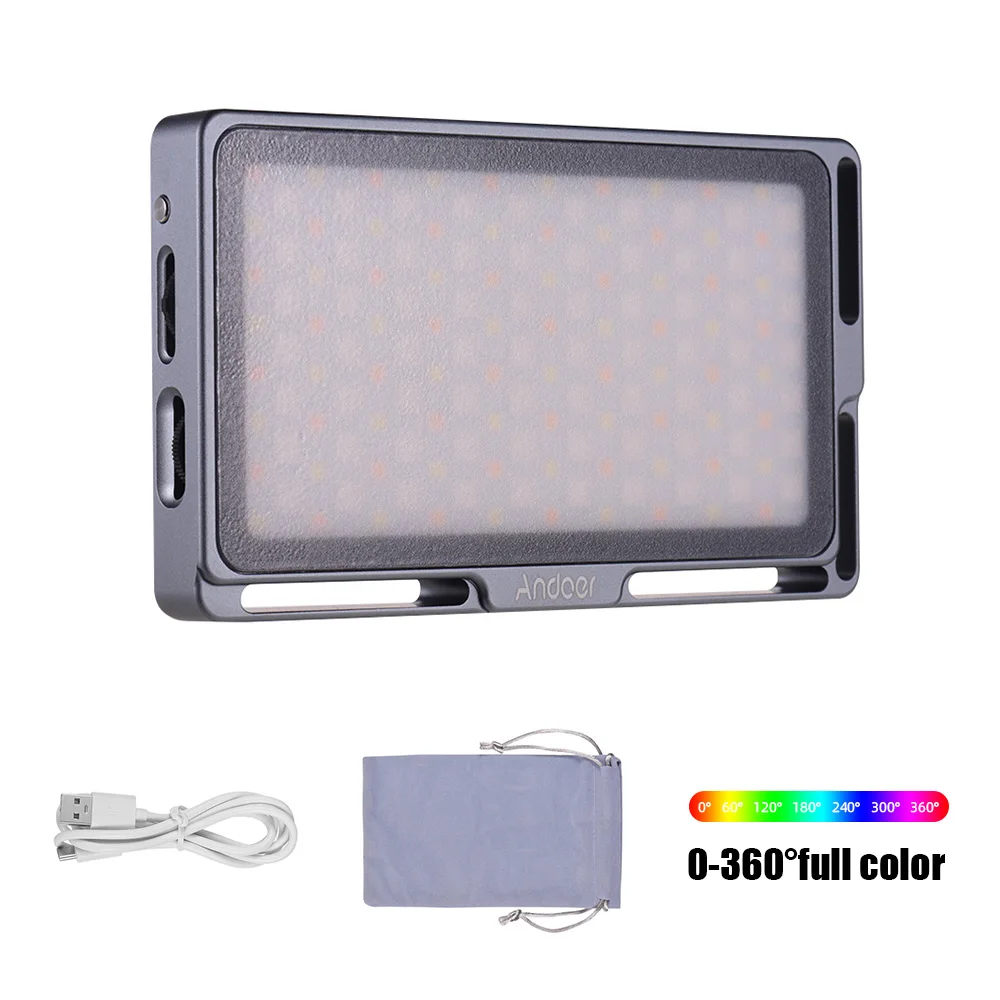 Andoer портативный 2500K-8500K мини Карманная камера заполняющий светильник RGB LED видео