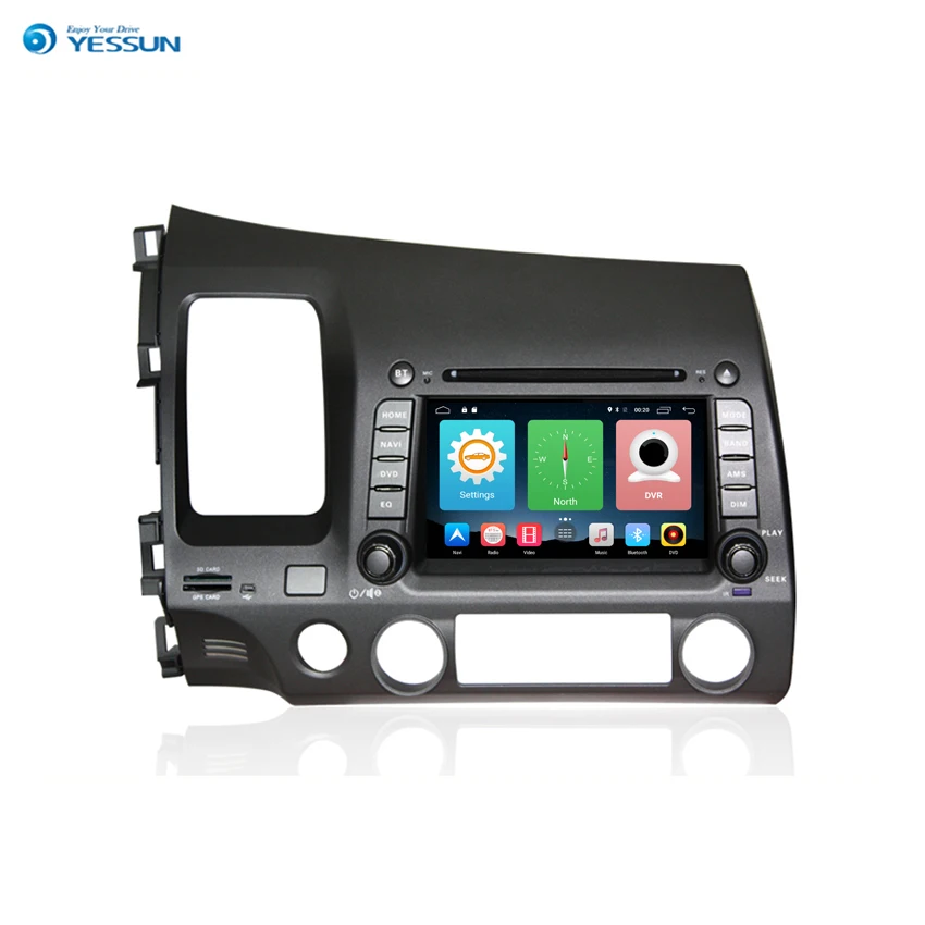 Yessun для Honda Civic 2008 ~ 2011 Android автомобильный мультимедийный стерео навигатор GPS HD
