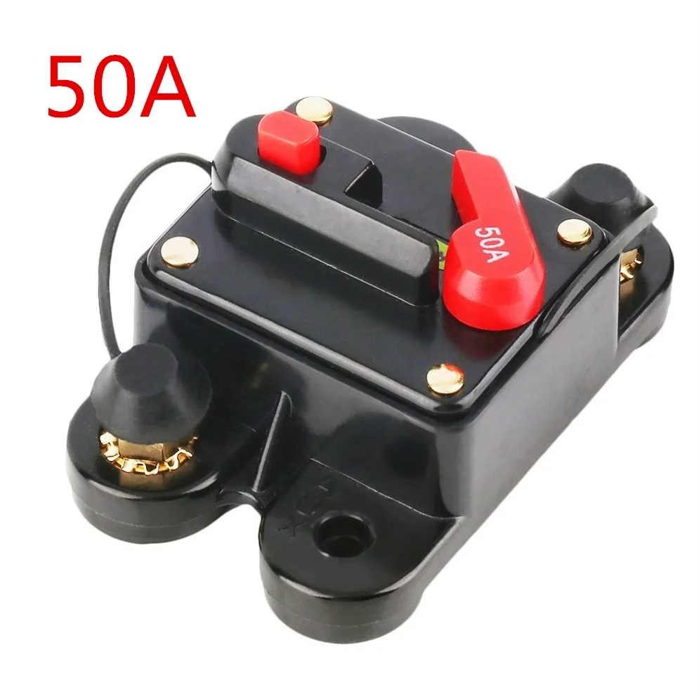 

50A 60A 80A 100A 125A 150A 200A 250A 300A Car Audio Inline Circuit Breaker Fuse for 12V Protection Waterproof SKCB-01-100A