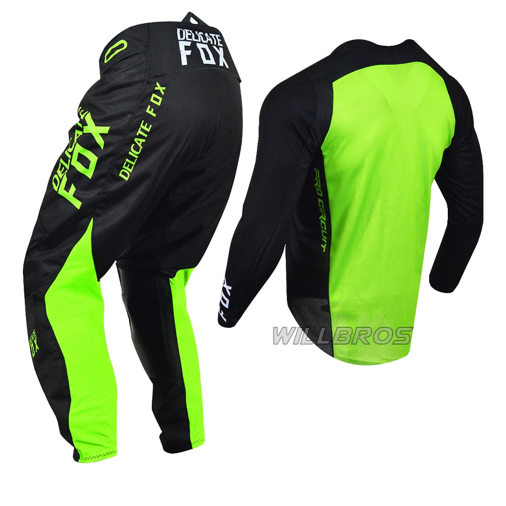 

Motocross Motorcycle MX Dirt Bike Suit 2021 Delicate Fox 180/360 Jersey Pants Mountain Bicycle Offroad Gear Set