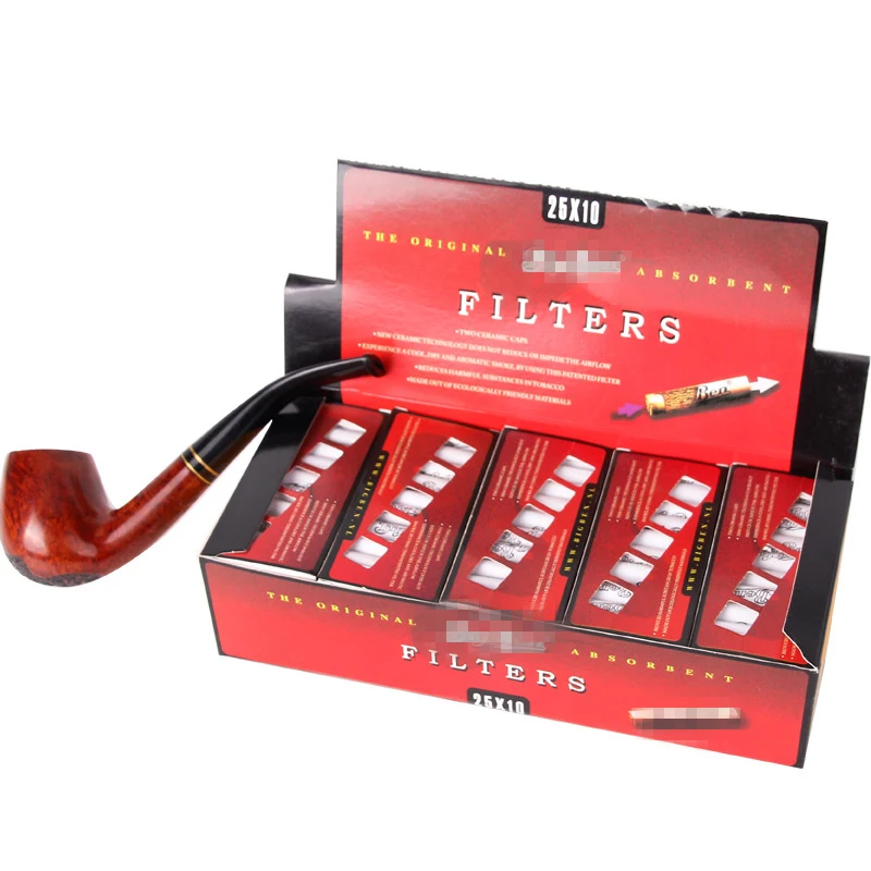 250 фильтров/коробок 9 мм одноразовые фильтры с активированным углем для табака