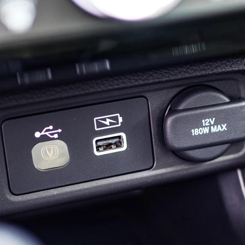 1pc Car Logo Usb Flash Drive Slot Universal Auto Adapter Mobile Communication Part for Changan CS75 PLUS Cs35 Cx20 Cx70 Uni-t Et - купить по