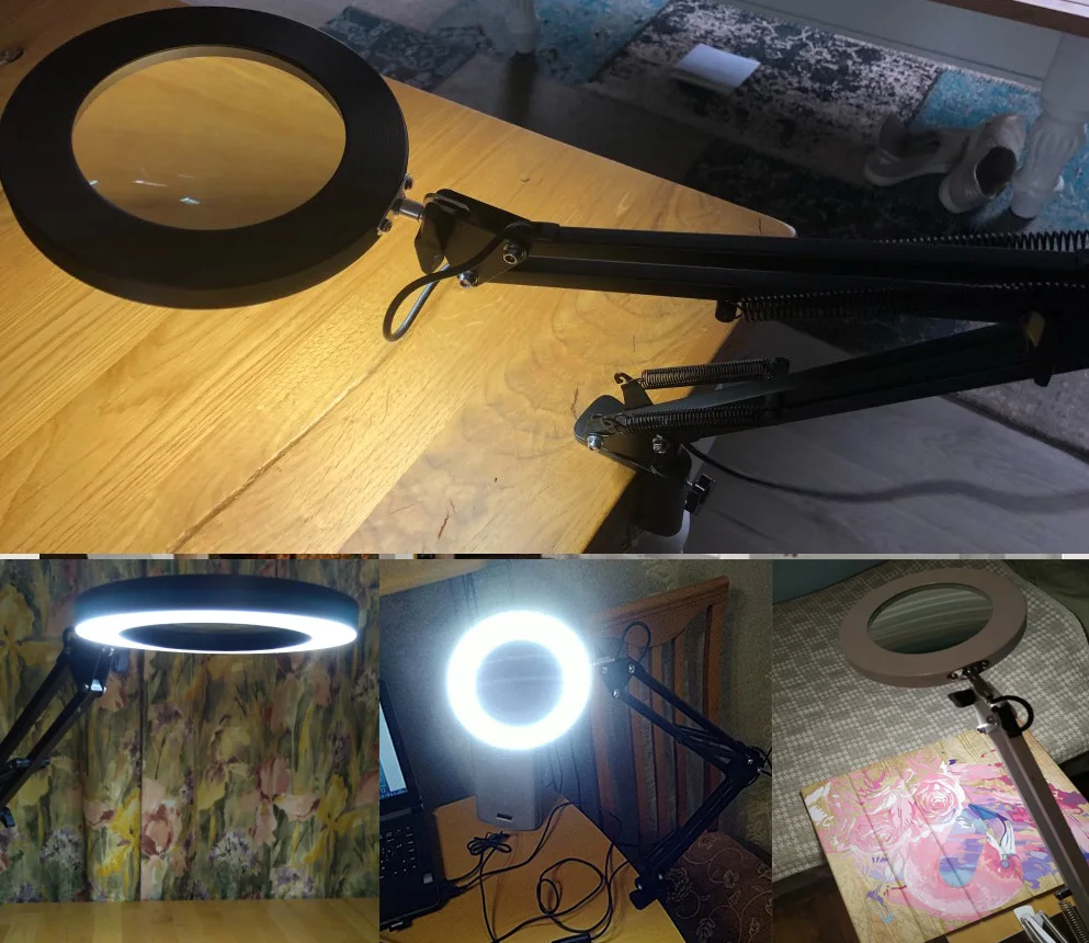 5X светодиодная подсветка Лупа микроскоп увеличительное стекло со светодиодной