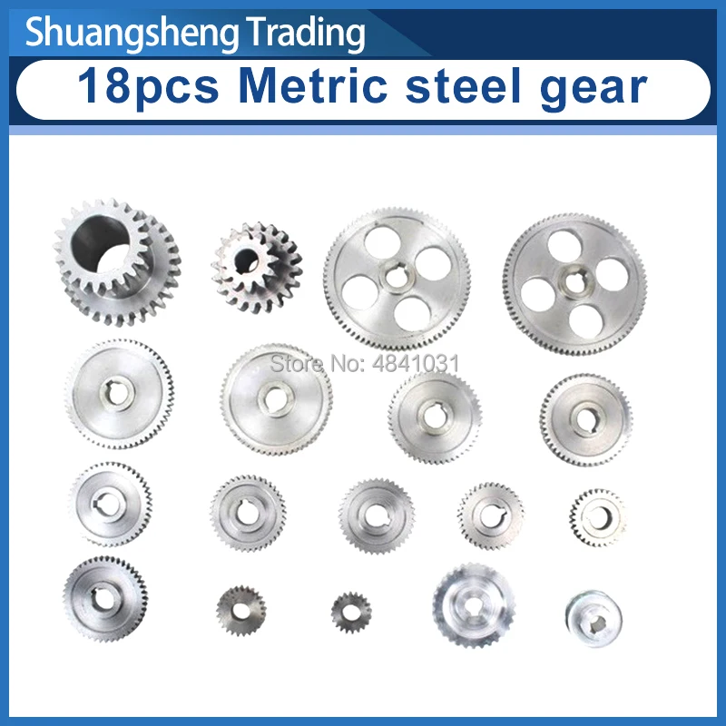 

18pcs mini lathe gears 0618-345B Metal Cutting Machine gears lathe gears