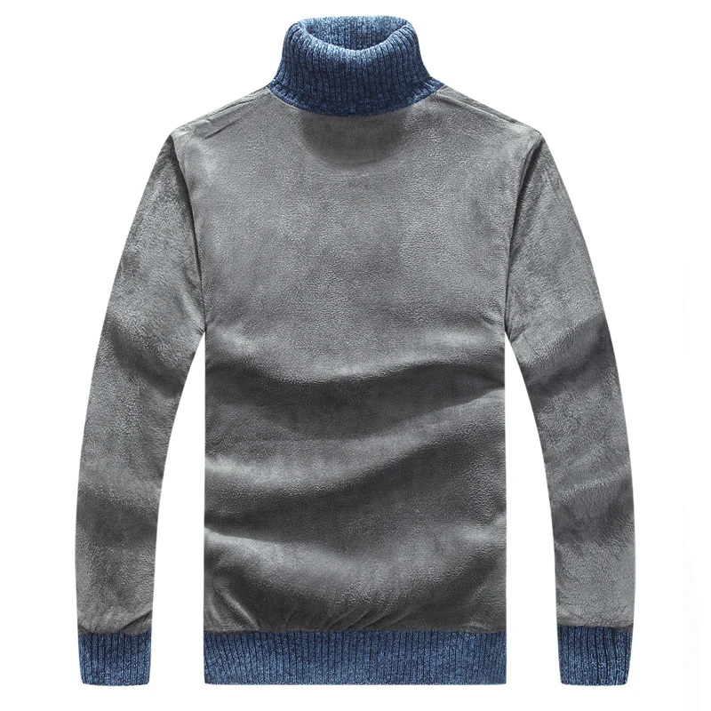 Осень зима 2021 однотонная красная водолазка шерстяной свитер мужской пуловер