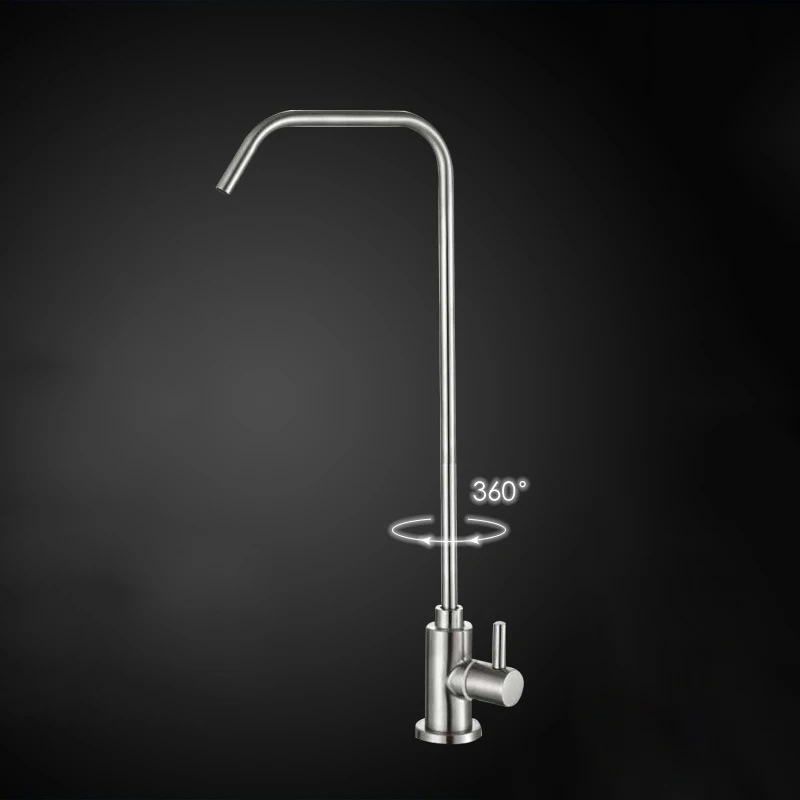 Tall Кухонный прямой фильтр для питьевой воды кран из нержавеющей стали 360 градусов вращающийся кран водоочистителя обратный осмос водопроводный кран - Цвет: Tall