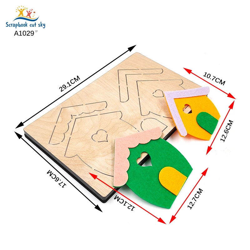 

Two house die-cutting wooden mold scrapbooks are suitable for most machines