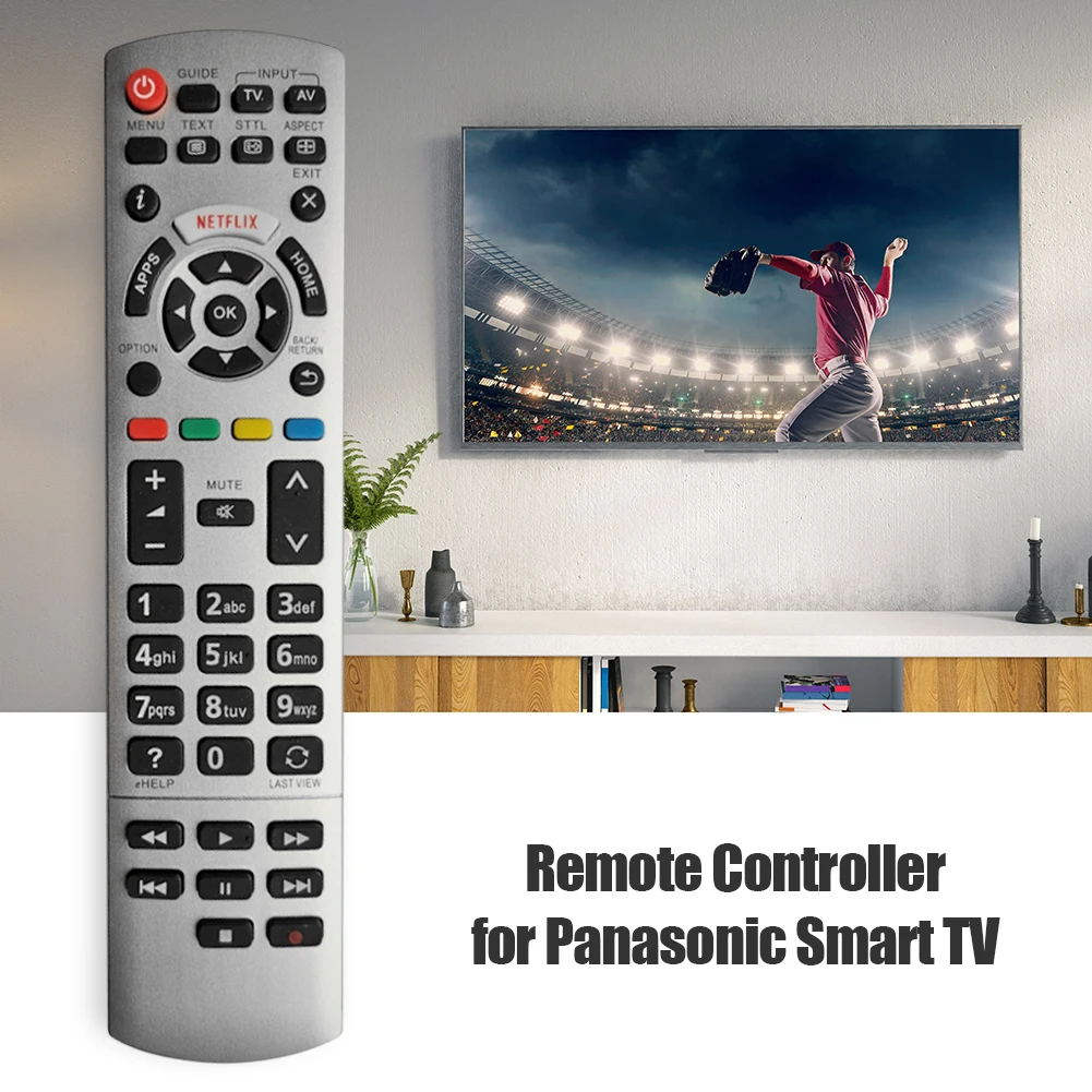 

New Silvery Replacement TV Remote Control for Panasonic N2QAYB000842 N2QAYB001010 N2QAYB000074 N2QAYB000928 N2QAYB000863