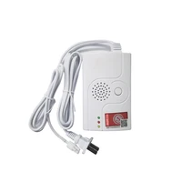 1 set gas alarm solenoid valve kit combustible gas detector leak detection alarm home kitchen smart sensor gas detector device