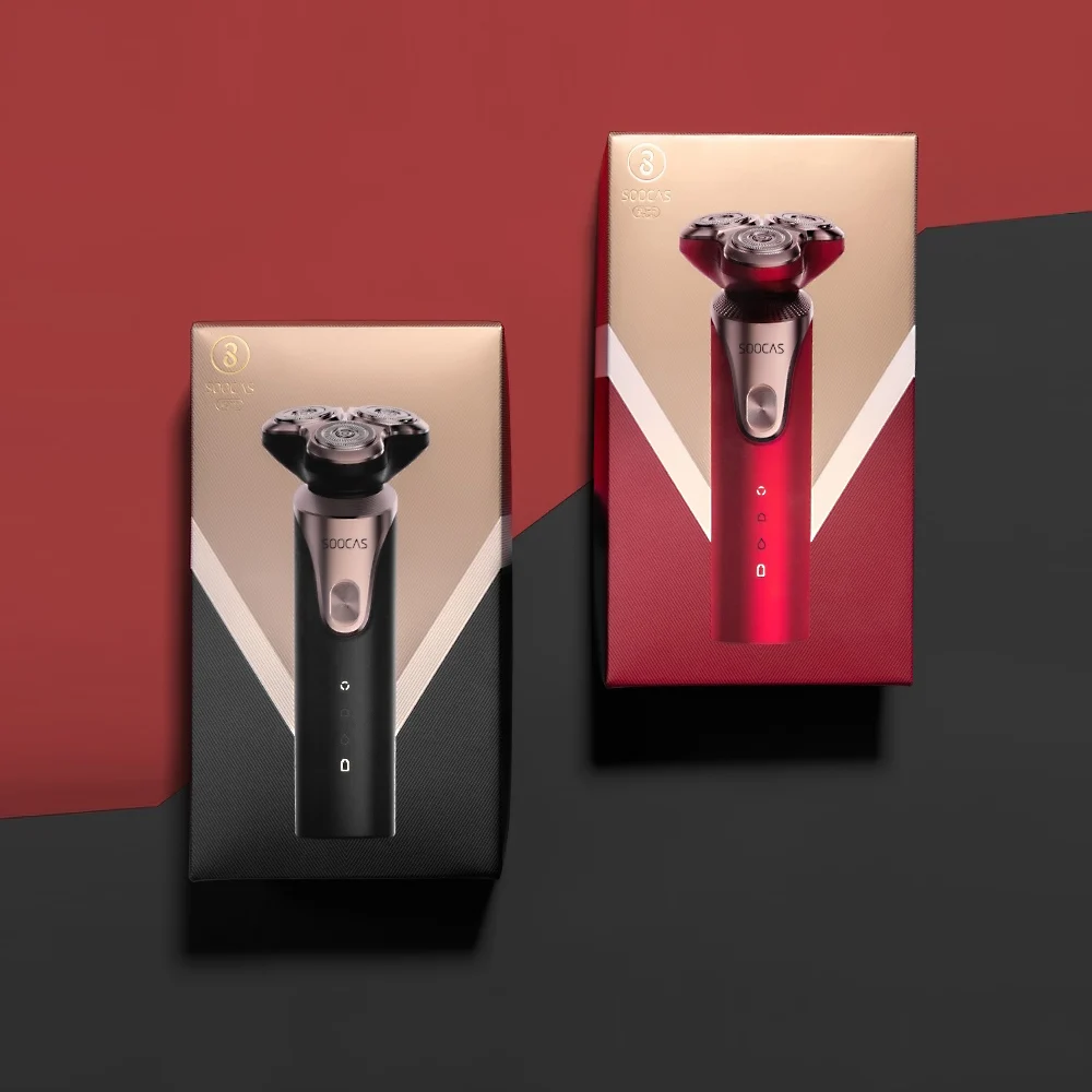 Xiaomi Mijia SOOCAS S3 электробритва для сухого влажного бритья Беспроводная USB перезаряжаемая Водонепроницаемая бритва с 3 режущими головками для мужчин