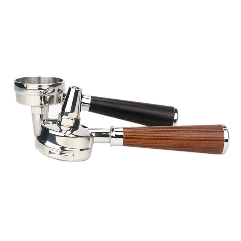 

58MM Stainless Steel Bottomless Portafilter Barista Professional Espresso Coffee Machine Wood Handle Accessories