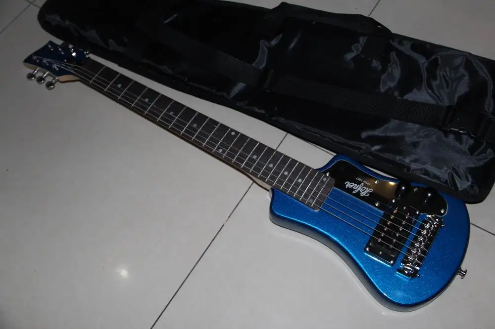 Оптовая продажа мини гитара для электрогитары дорожная с бесплатной сумкой