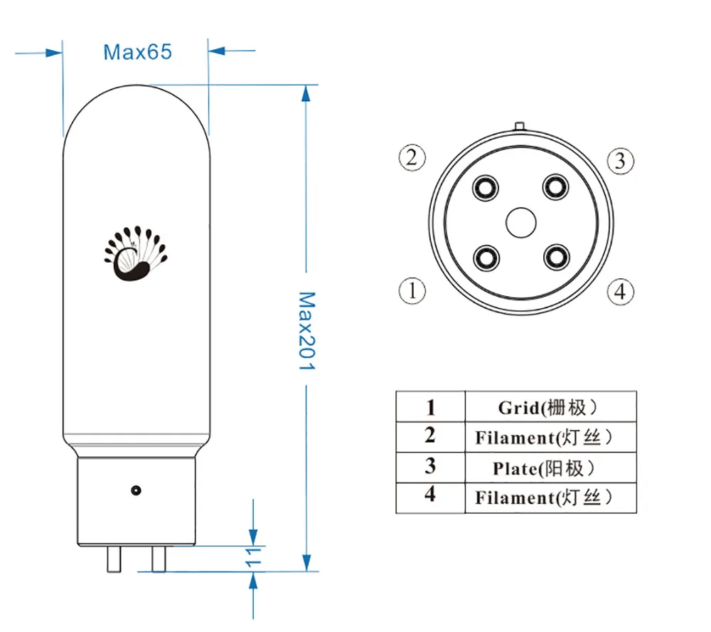 PSVANE tube 845-TII vacuum MARKII 845 Original factory precision matching | Электроника