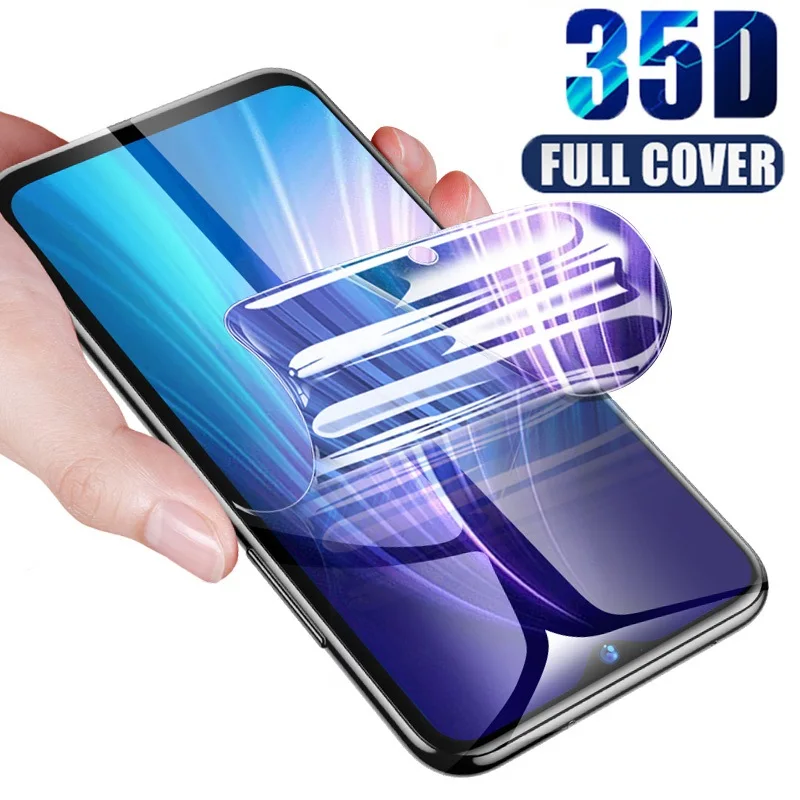 Полное покрытие с изогнутыми краями для ZTE Blade A5 A7 2020 защита экрана Гидрогелевая
