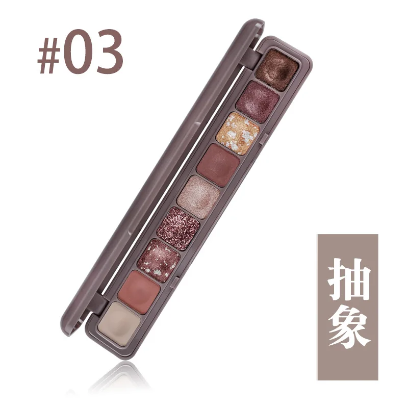 9 цветов тени для век с клавиатурой палитра теней большая вспышка матовая