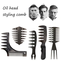 mens oily hair comb retro wide tooth back comb mens beard styling comb barber styling tool