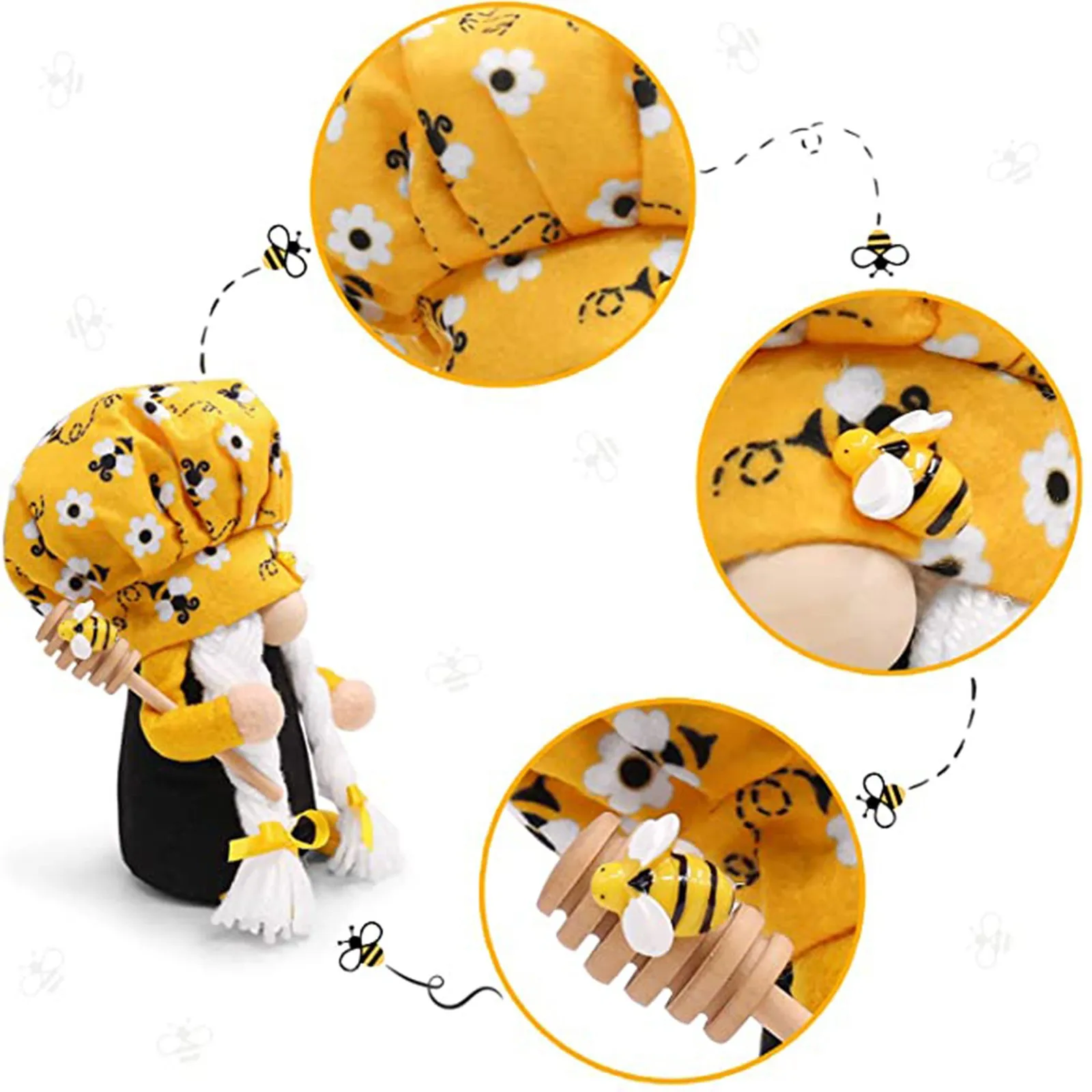 Пасхальная пчела плюшевая безлицевая кукла Gonk карликовый декор подарки