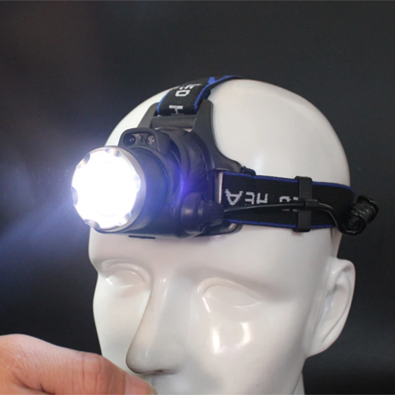 T6/L2/V6 LED Headlamp 3 Modes Zoomable Fishing Headlight Waterproof Super bright camping head lamp light USB rechargeable lanter