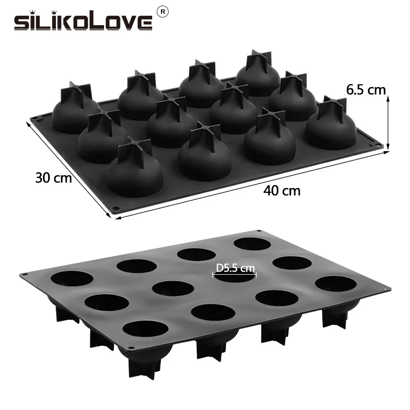 Силиконовые формы для выпечки SILIKOLOVE силиконовые в форме капли безопасные черные