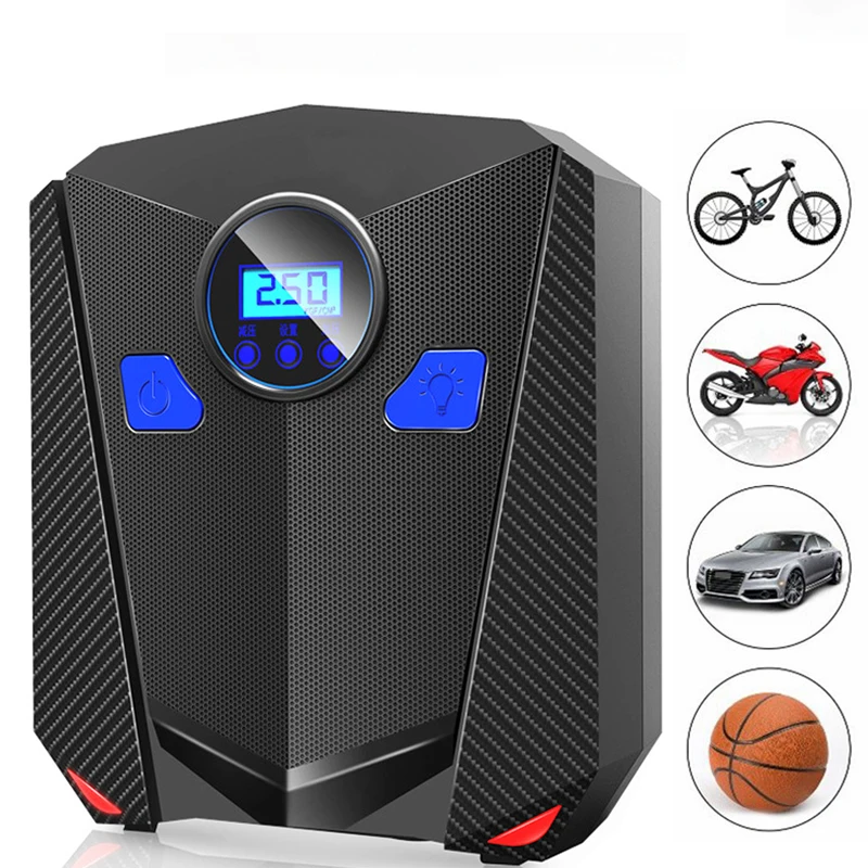 

12 В цифровой насос для накачивания шин автомобильный портативный воздушный компрессор насос 150 PSI автомобильный воздушный насос светодиодн...