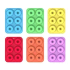 Силиконовая форма для выпечки торта в виде пончика с 6 полостями, антипригарная форма, инструменты для украшения посудомоечной машины, Желе 3D форма для леденцов и тортов