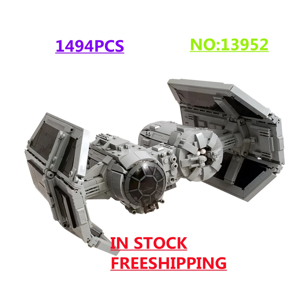 

MOC-13952 Hot 1494PCS Figures Space TIE Bomber Fighter Series Gunship Wars Building Blocks Brick Birthday Children Toys Kid Gift