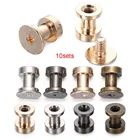 10 шт., двухслойные металлические латунные винты с заклепками