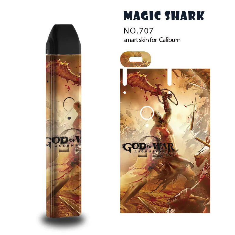 Magic Shark God of War череп Джокер Final Fantasy ПВХ чехол для Caliburn кожи наклейка Uwell