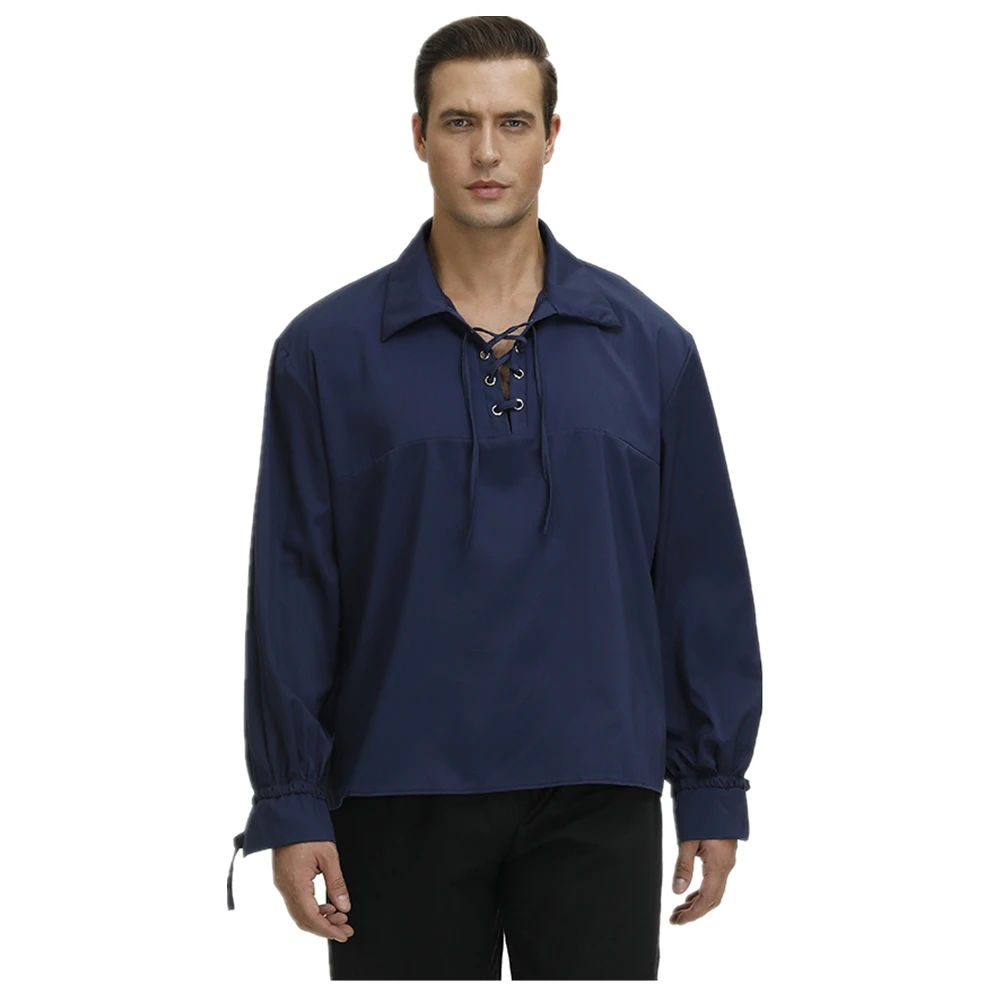 pirate shirt for men renaissance medieval white t shirt pirate costume puffy shirt free global shipping