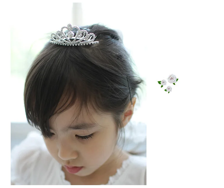 Маленький гребешок для волос в виде тиары модный прозрачный кристалл Корона