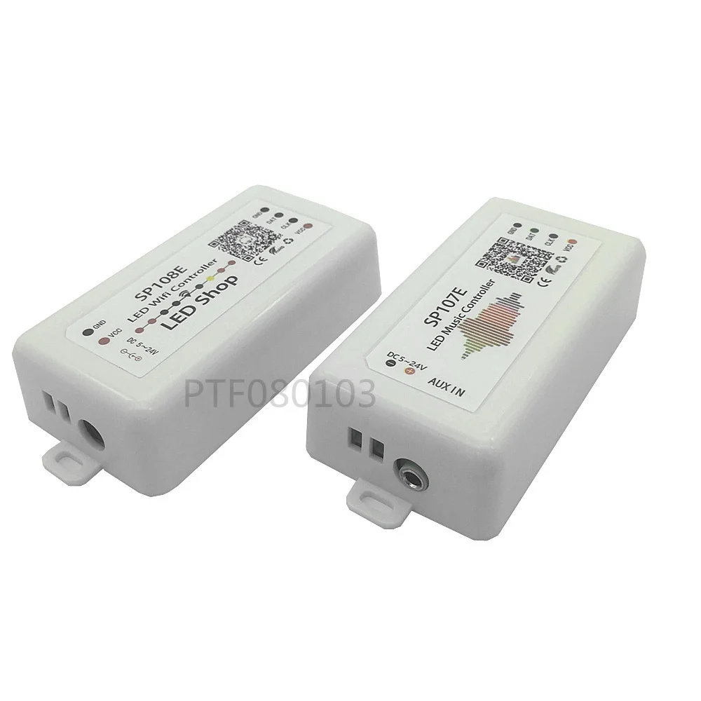 SP108E wifi WS2811 WS2812B контроллер светодиодной музыки SP107E SK6812 SP105E Bluetooth APA102 SP110E WS2801 полосы пикселей DC5-24V вкл.