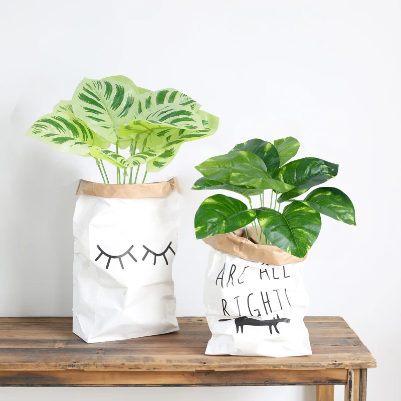 1 букет искусственных пальмовых листьев тропические пластиковые искусственные