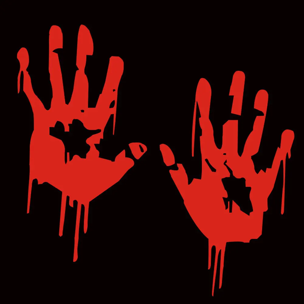 1 пара креативные автомобильные наклейки отражающие водостойкие хэндпринт