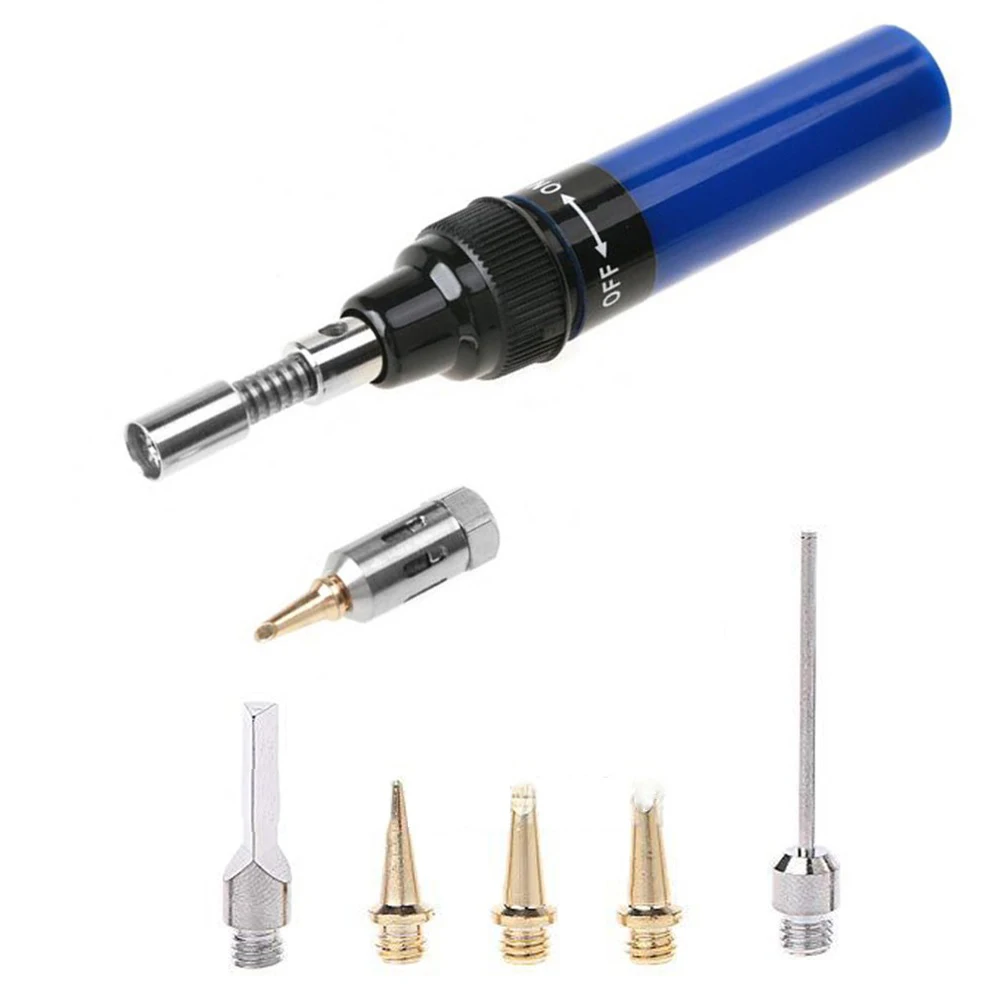 

Portable Cordless Butane Gas Soldering Iron 8ml 1300 Degree Welding Torch Pen Tool Kit + Accessory Set Circuit Board Repair Tool