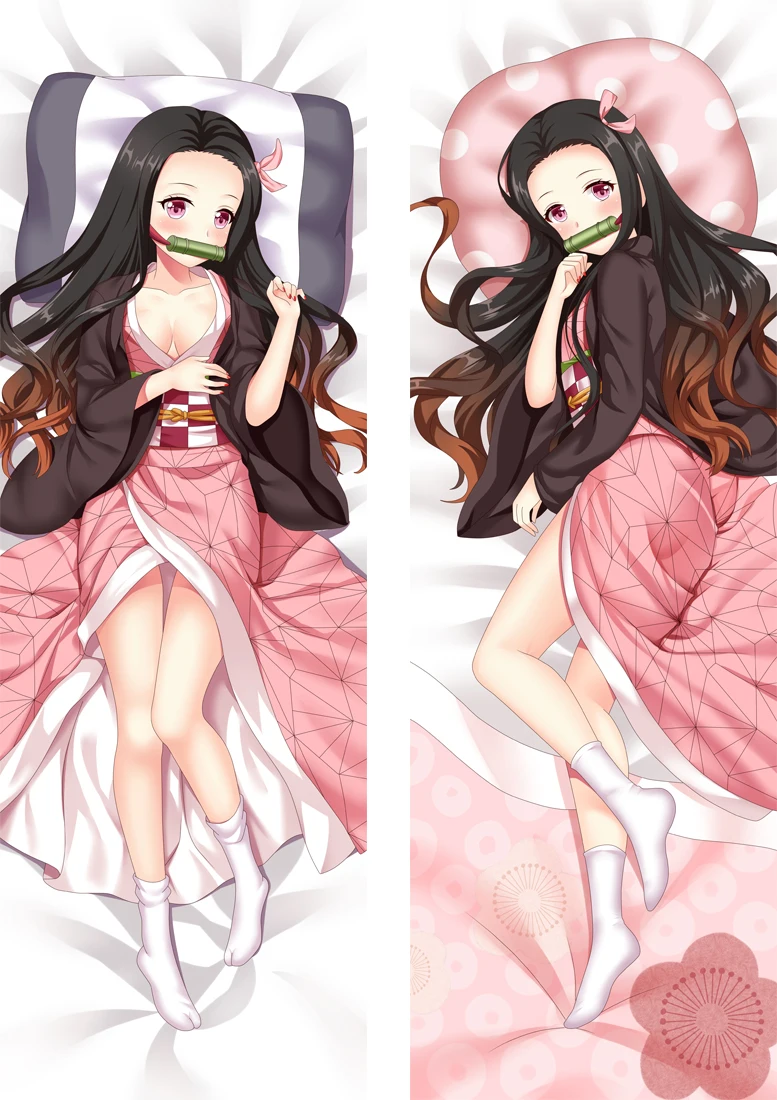 Демон убийца: Kimetsu без Yaiba камадо Nezuko Косплэй Подушка Dakimakura Чехол обниматься