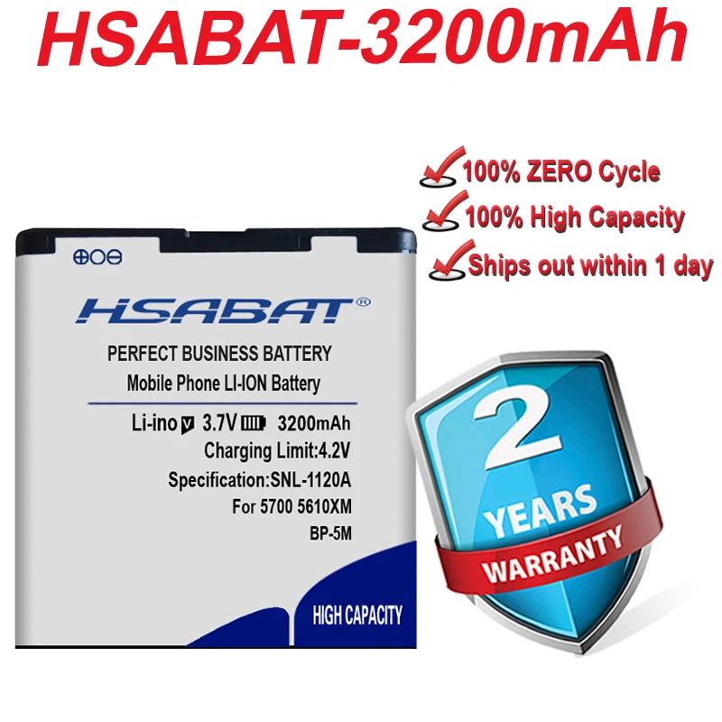 3200mAh HSABAT батарея для Nokia 5700 5700XM 5610 5610XM 6110n 6220c 8600 7390 6500s BP 5M|battery for|battery for nokiabattery 1700mah |