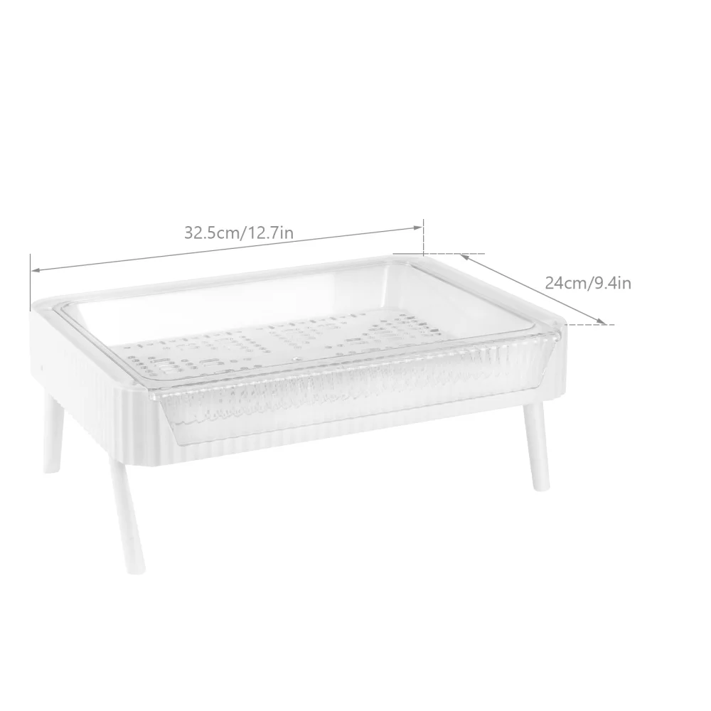 

1Pcs Kitchen Dish Storage Rack Dish Storage Container Food Rack (White)