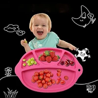 silicone baby dinner plate slip resistant one piece silicone baby feeding food placemat bowl children dishes tableware