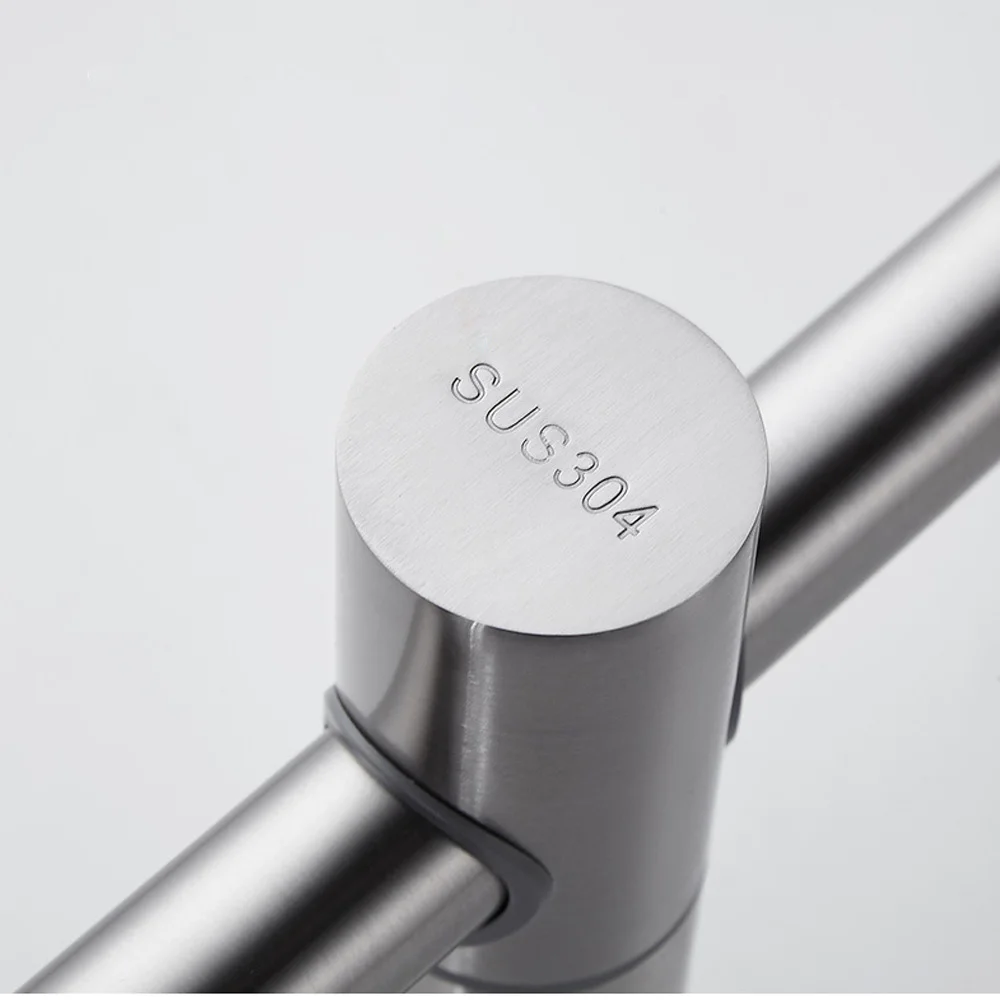 sus304 stainless steel brushed nickel finished adjustable hand hold rail slide bar bathroom shower rod free global shipping